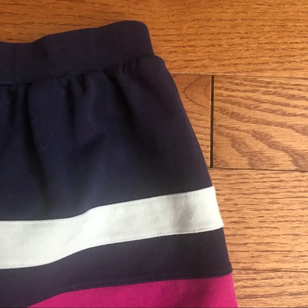 Gymboree Knit Cotton Casual Color block Blue Pink White Skirt Girl’s Size 10